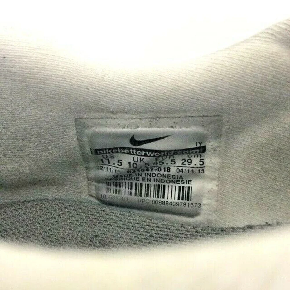 Nike SB Eric Koston 2 -Men's Sz 11.5-Max Signature Gray Running Shoes 631047-018